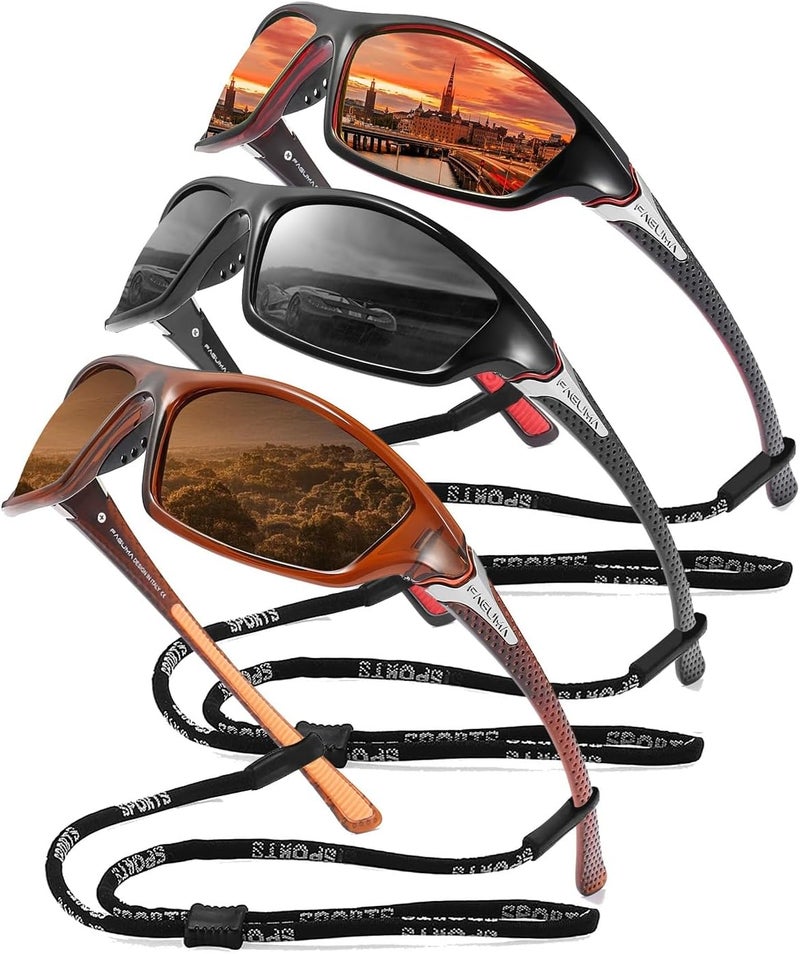 FAGUMA Sports Polarized Sunglasses For Men Cycling Driving Fishing UV400 Protection - Image 1